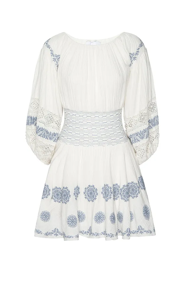 Misa Los Angeles Daliya Dress Ivory Embroidery Women Dresses