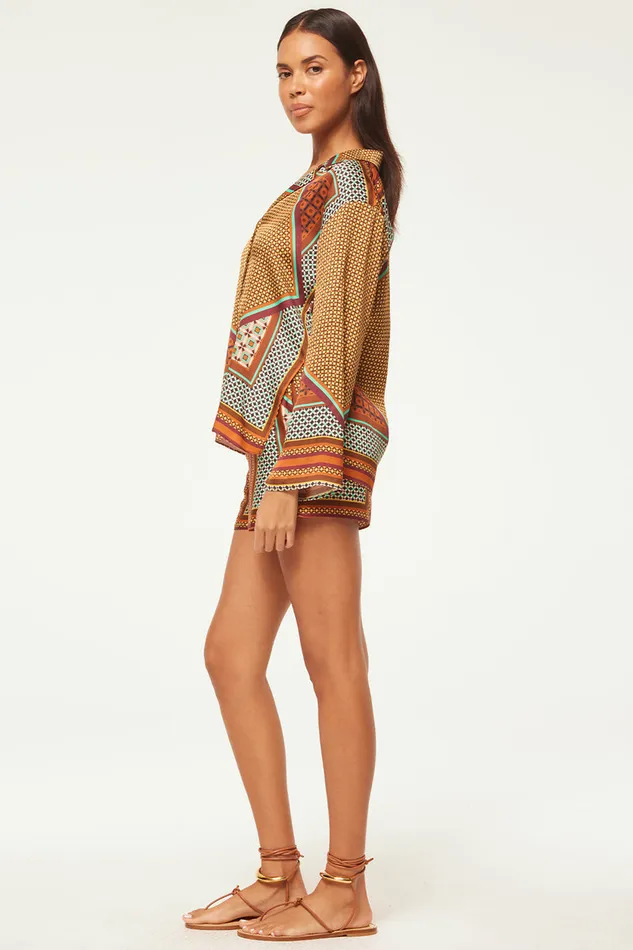 Misa Los Angeles Elam Short Positano Scarf Women Matching Sets