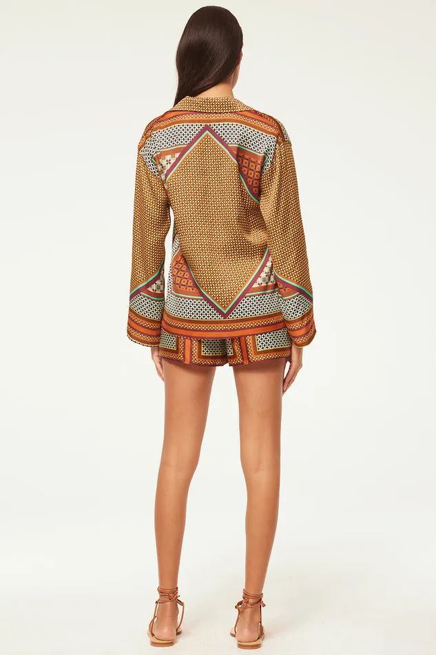 Misa Los Angeles Elam Short Positano Scarf Women Skirts and Shorts
