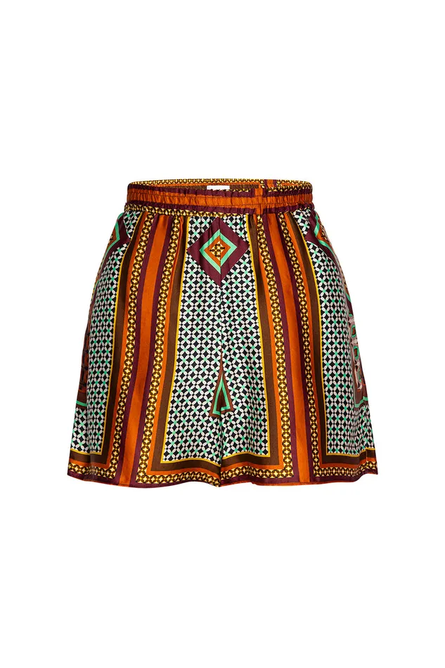 Misa Los Angeles Elam Short Positano Scarf Women Skirts and Shorts