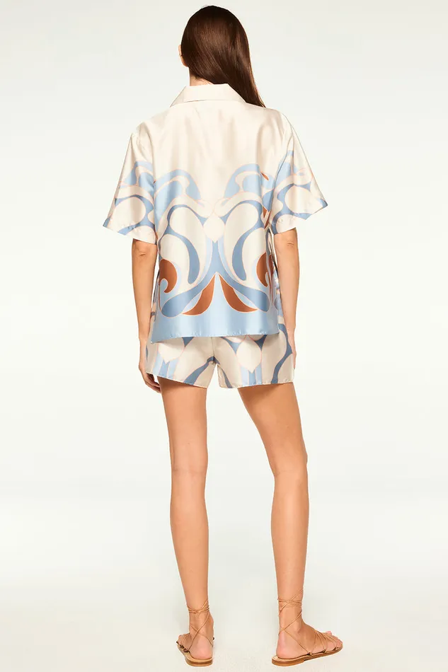 Misa Los Angeles Elam Short The Swans Allover Women Skirts and Shorts