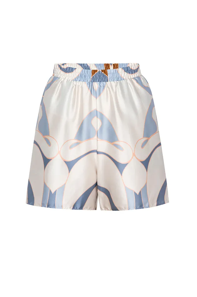 Misa Los Angeles Elam Short The Swans Allover Women Skirts and Shorts