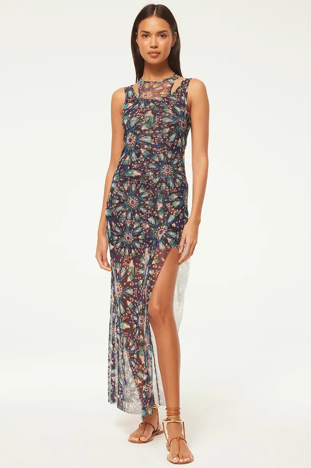 Misa Los Angeles Fernanda Dress Indigo Burst Women Dresses