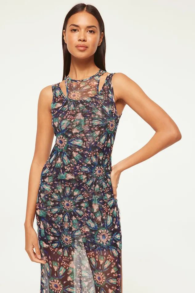Misa Los Angeles Fernanda Dress Indigo Burst Women Dresses