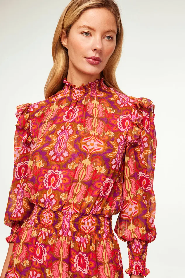 Misa Los Angeles Gianna Dress Chic Nostalgic Chiffon Women Dresses