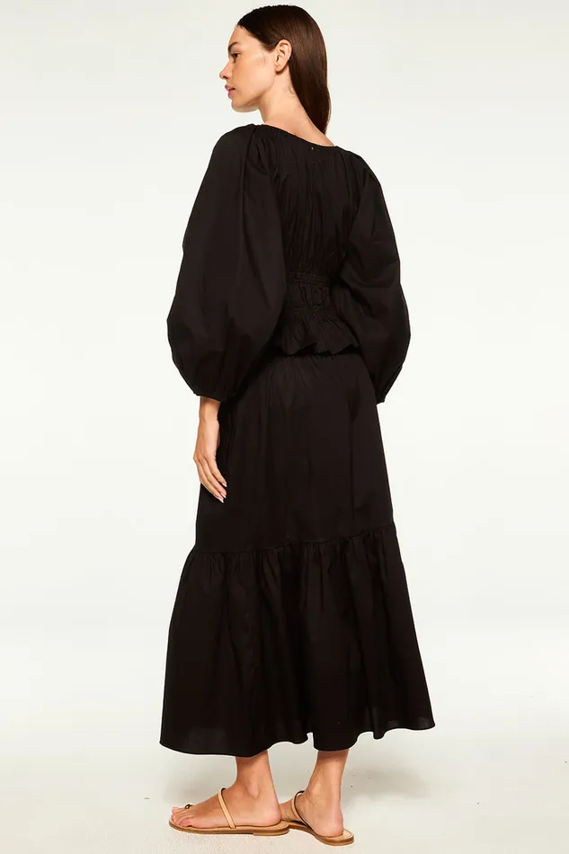 Misa Los Angeles Halia Top Black Women Matching Sets