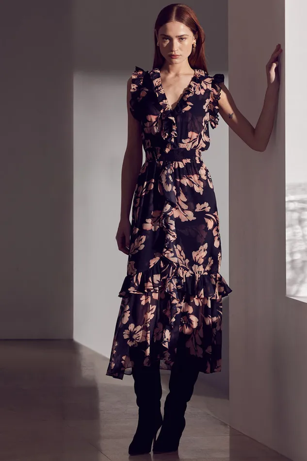 Misa Los Angeles Kidada Dress Auric Flora Women Dresses