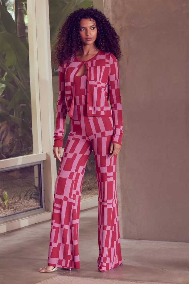 Misa Los Angeles Koa Pant Pink U0026 Red Women Pants