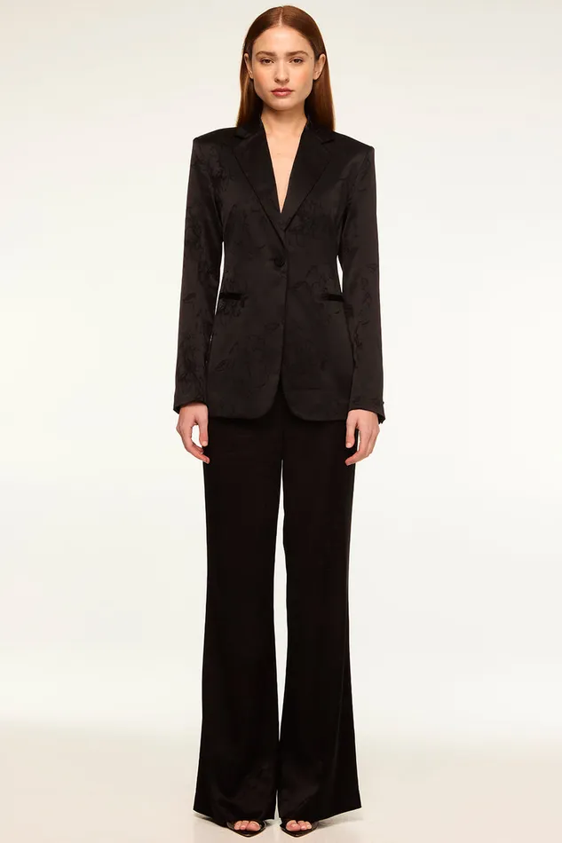 Misa Los Angeles Lauren Blazer Black Jacquard Women Tops