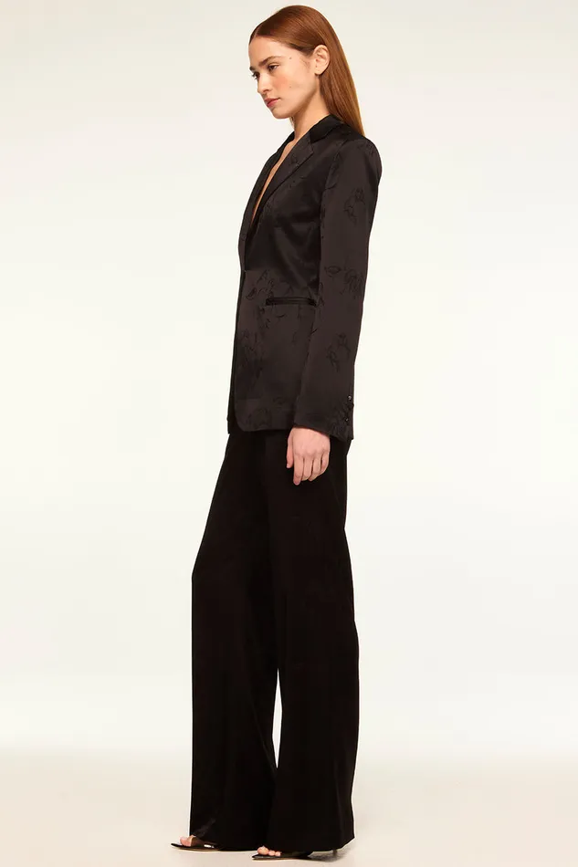 Misa Los Angeles Lauren Blazer Black Jacquard Women Tops