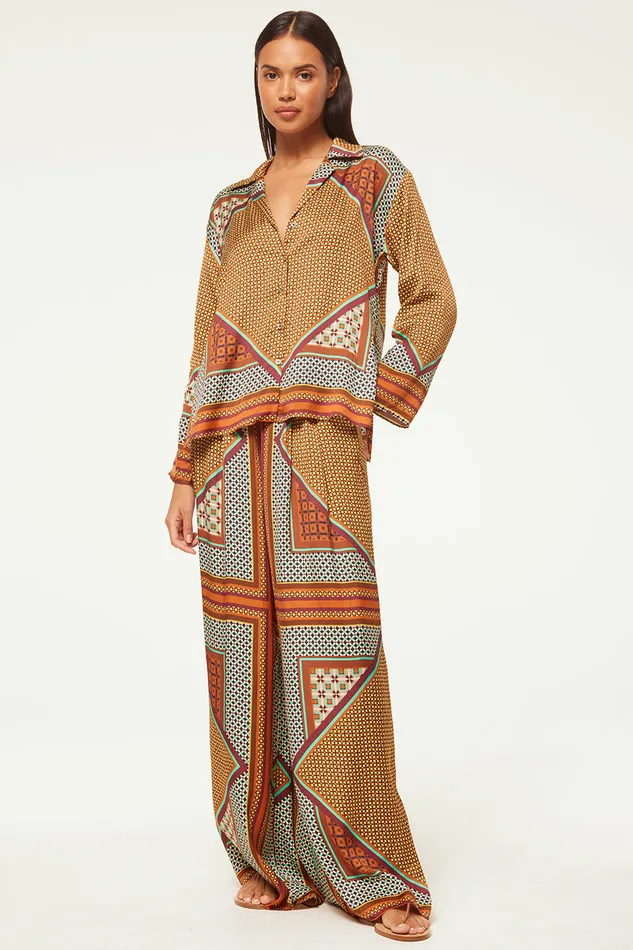 Misa Los Angeles Lemor Pant Positano Scarf Women Matching Sets