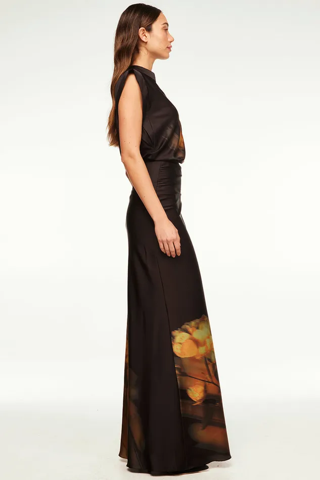 Misa Los Angeles Lucy Top Yellow Rose Satin Women Matching Sets