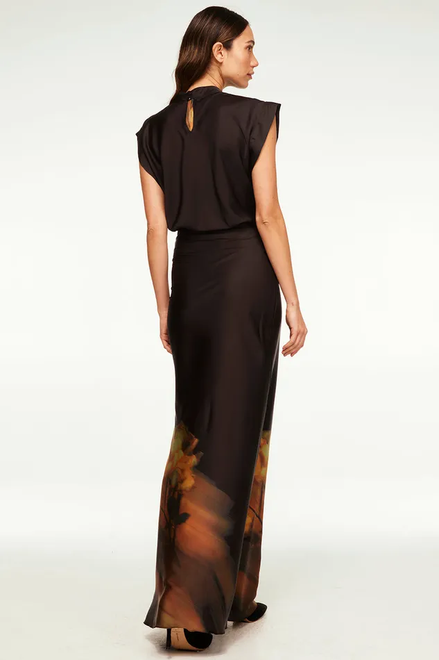 Misa Los Angeles Lucy Top Yellow Rose Satin Women Matching Sets