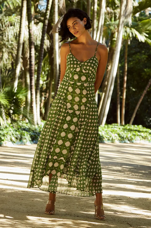 Misa Los Angeles Mila Dress Rattan Tile Mix Women Dresses
