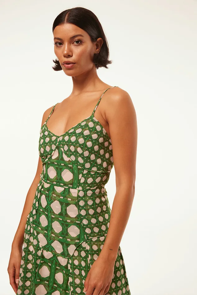 Misa Los Angeles Mila Dress Rattan Tile Mix Women Dresses