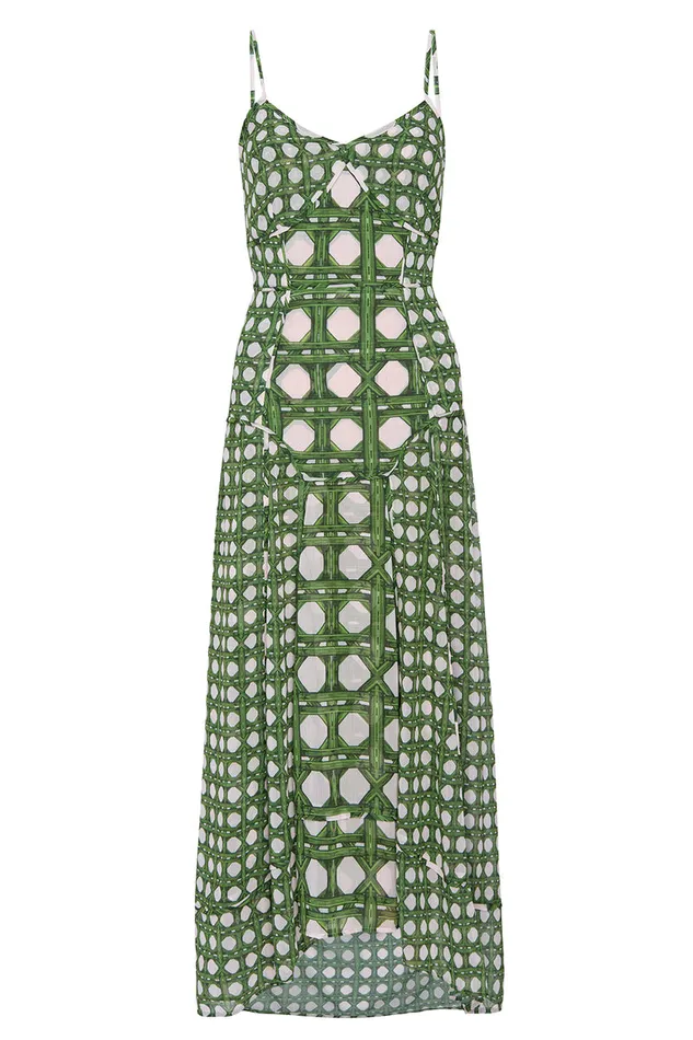 Misa Los Angeles Mila Dress Rattan Tile Mix Women Dresses