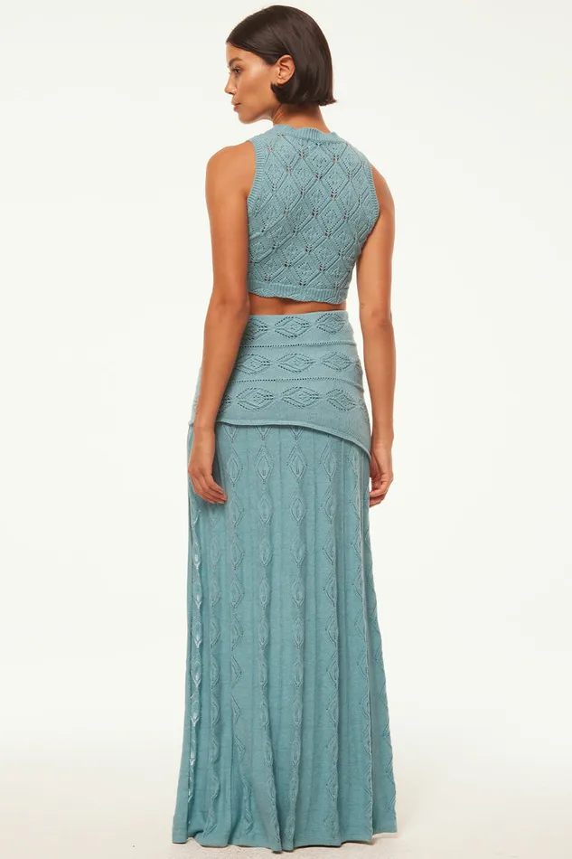 Misa Los Angeles Nadim Skirt Blue Women Skirts and Shorts