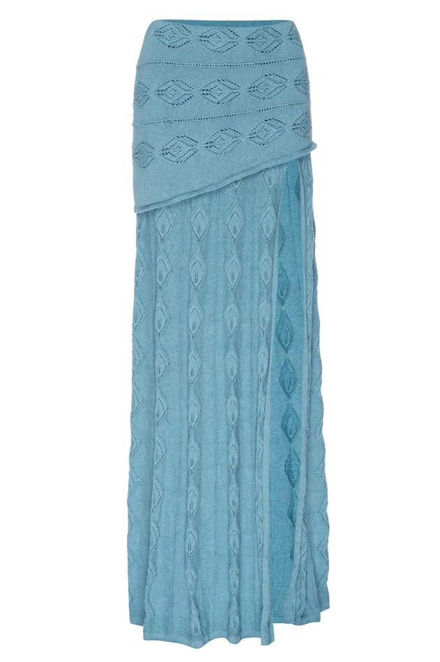 Misa Los Angeles Nadim Skirt Blue Women Skirts and Shorts