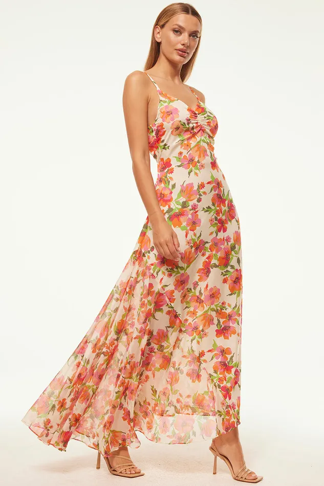 Misa Los Angeles Negine Dress Palmarei Blooms Mix Women Dresses