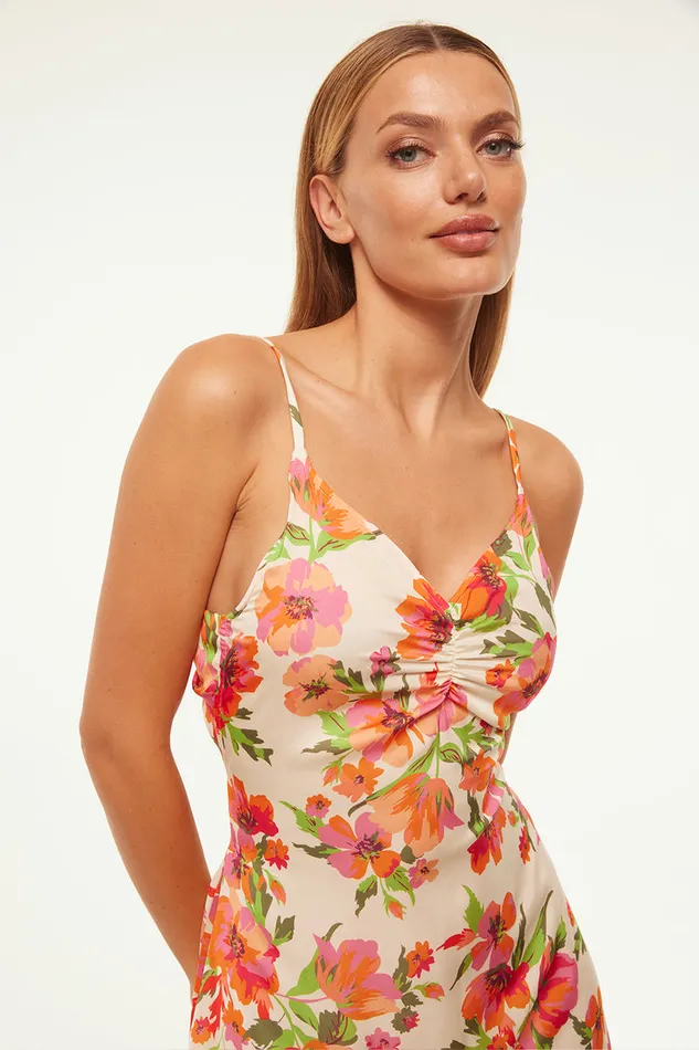 Misa Los Angeles Negine Dress Palmarei Blooms Mix Women Dresses