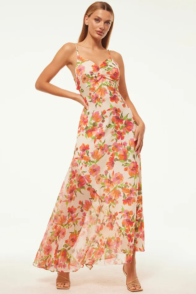 Misa Los Angeles Negine Dress Palmarei Blooms Mix Women Dresses