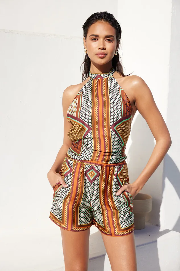 Misa Los Angeles Ora Top Positano Scarf Women Matching Sets