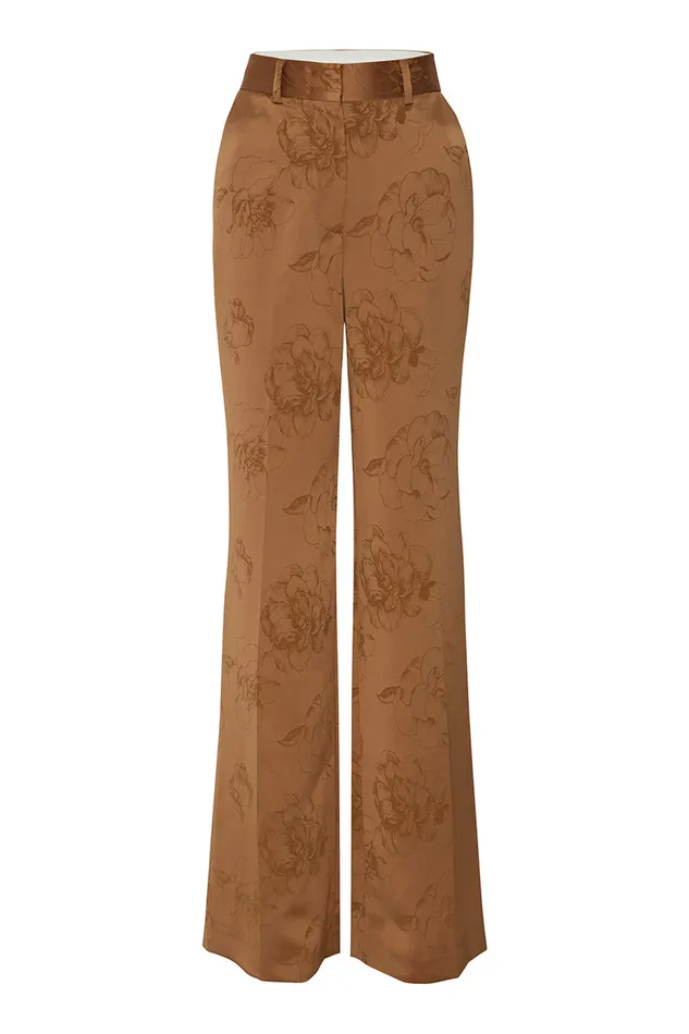 Misa Los Angeles Remi Pant Straw Jacquard Women Matching Sets