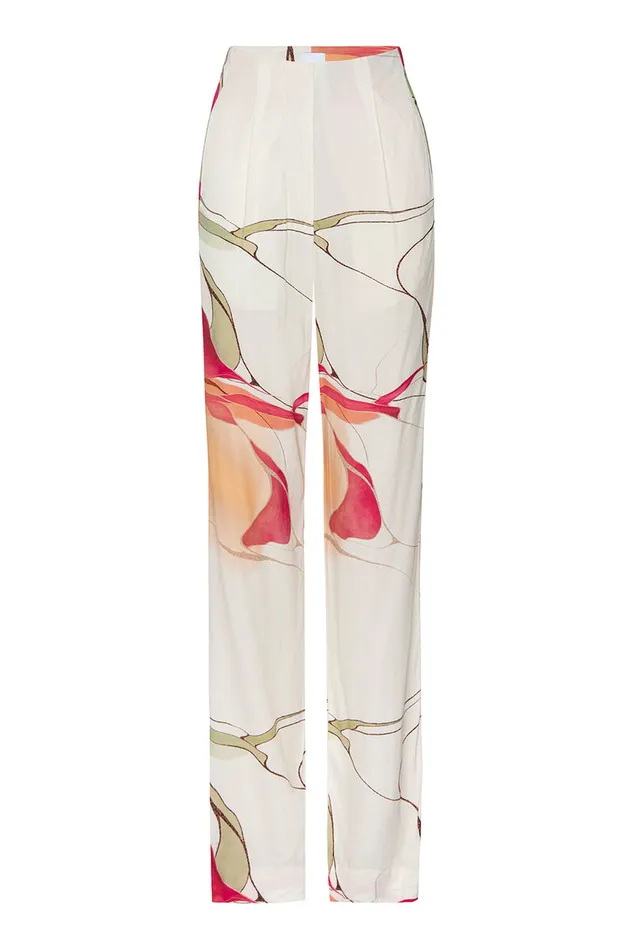 Misa Los Angeles Rita Pant Divine Marble Crepe Women Pants