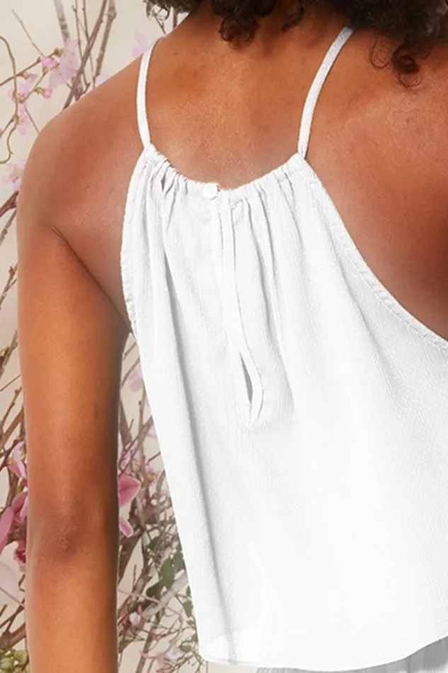 Misa Los Angeles Saana Top White Women Matching Sets