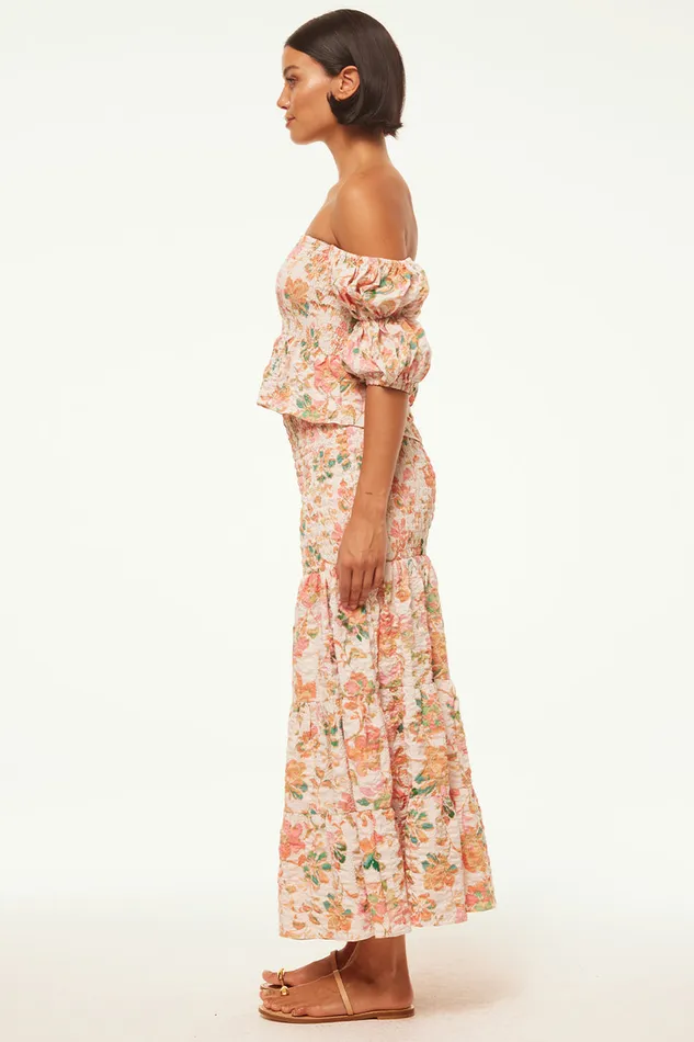 Misa Los Angeles Vida Top Persimmon Crinkle Women Tops