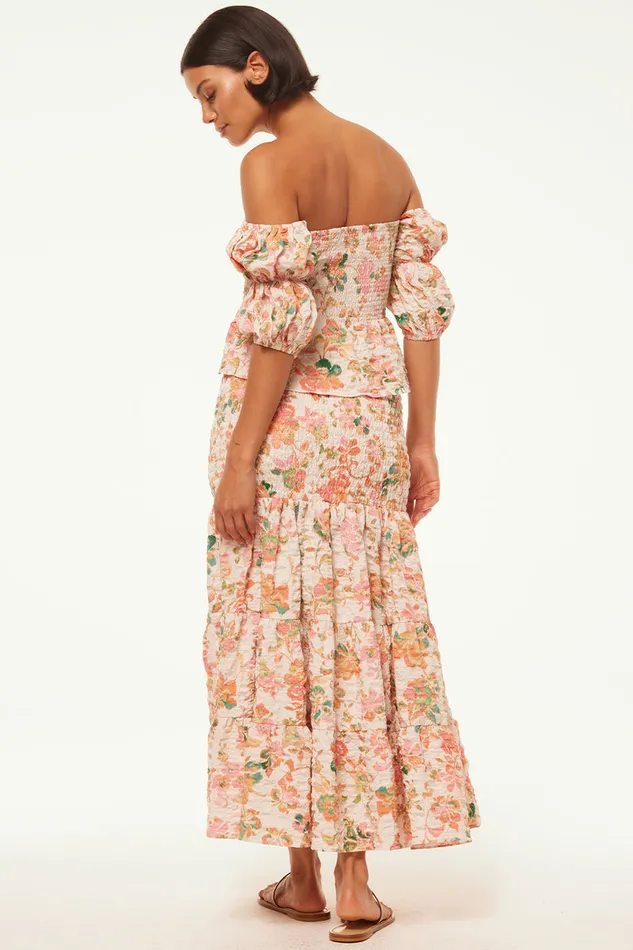 Misa Los Angeles Vida Top Persimmon Crinkle Women Tops