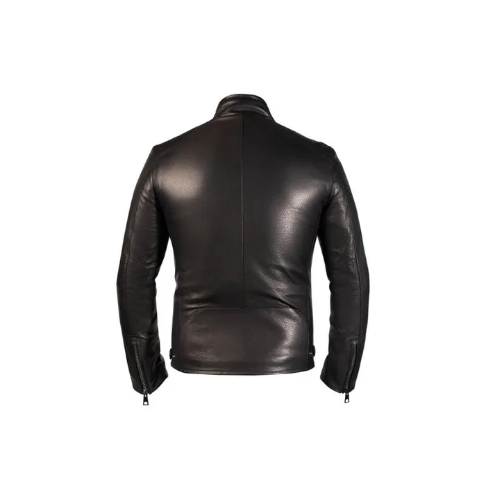 Moreschi Jacket Black Leather Motor Jacket 8211 Men