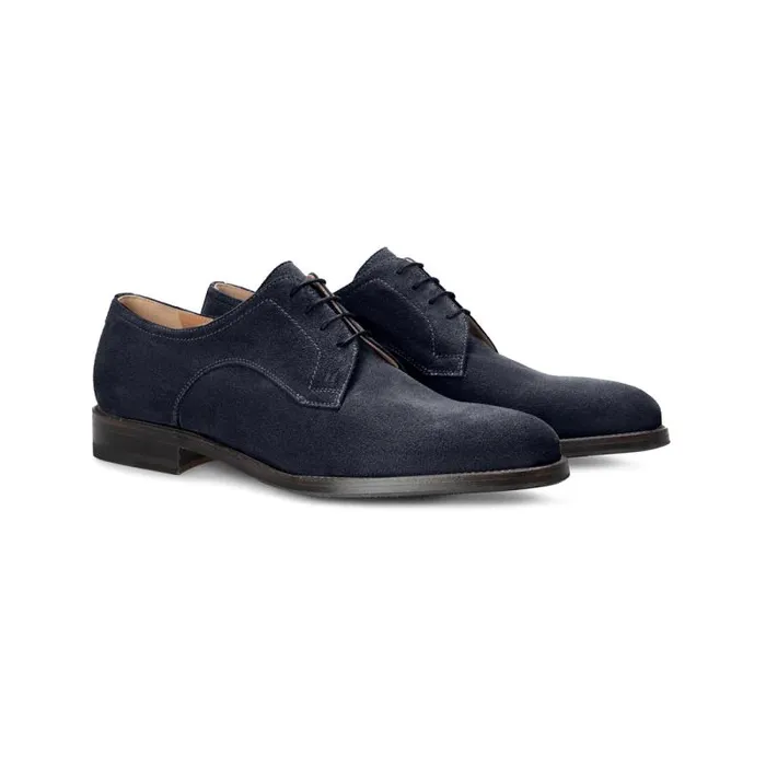 Moreschi Lace Ups Blue Suede Derby 8211 Men