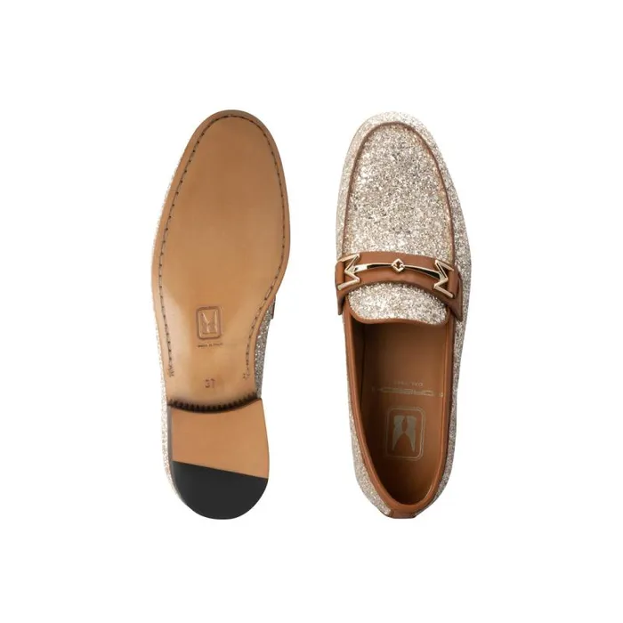 Moreschi Loafers FOR HER 8211 Gold Glitter Loafer 8211 Women