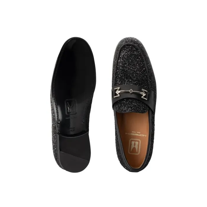 Moreschi Loafers FOR HIM 8211 Black Loafer With Glitter 8211 Men