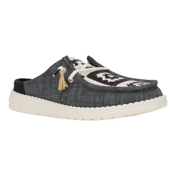 Mules Wendy Slip Cottage Crochet BlackMulti 8211 heydude Apparel