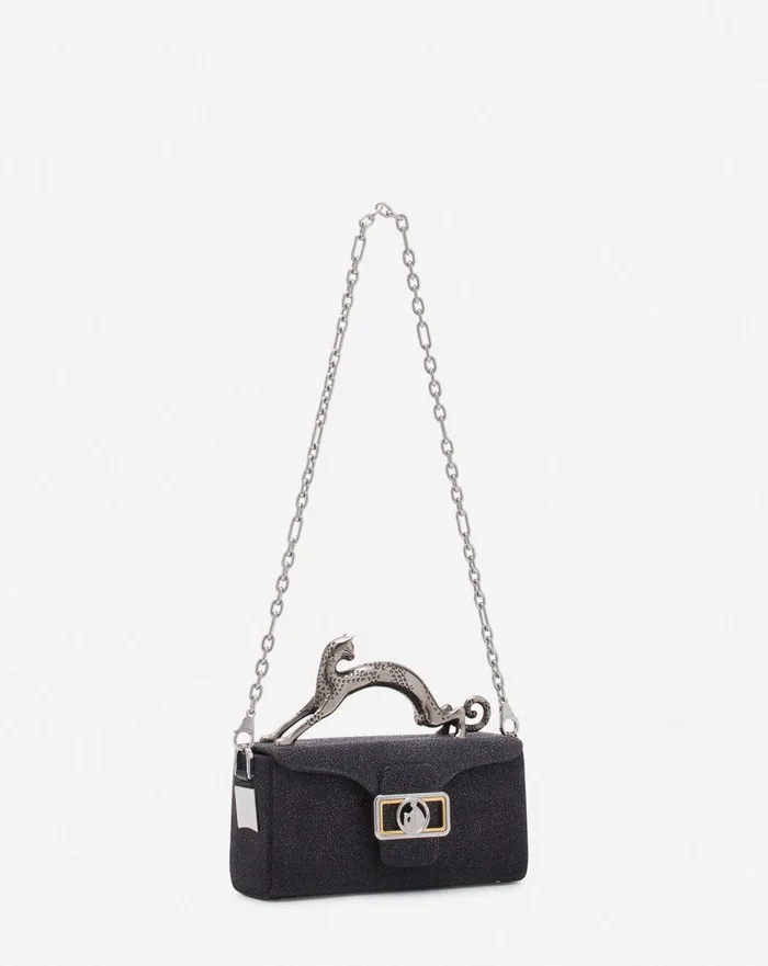Nano Pencil Cat Bag In Suede Black Women Lanvin Crossbody Bags and Shoulder Bags Nano Pencil Cat Bag In Suede Black Women Lanvin Crossbody Bags and Shoulder Bags