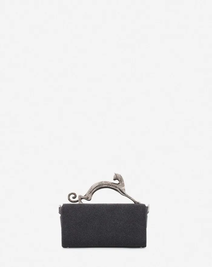 Nano Pencil Cat Bag In Suede Black Women Lanvin Crossbody Bags and Shoulder Bags Nano Pencil Cat Bag In Suede Black Women Lanvin Crossbody Bags and Shoulder Bags