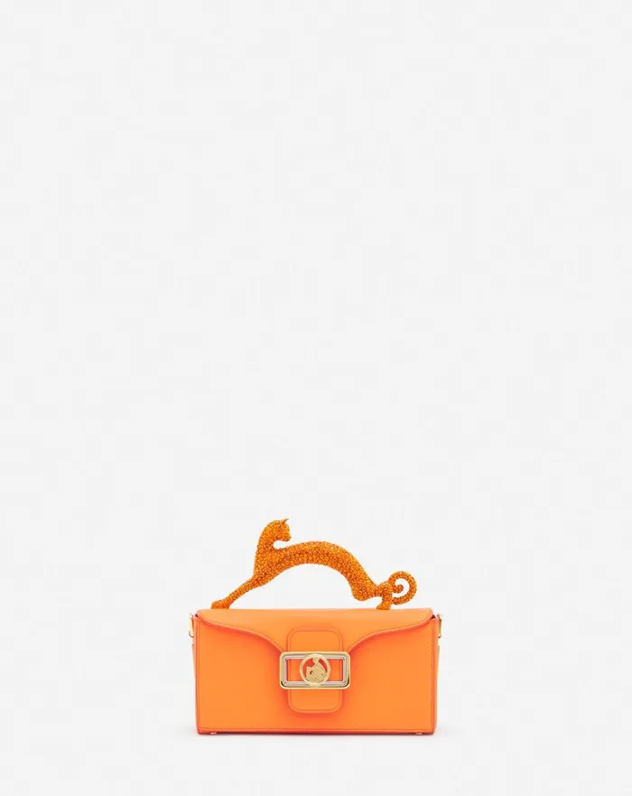 Nano Pencil Cat Leather And Rhinestone Bag Bright Orange Women Lanvin Crossbody Bags and Shoulder Bags Nano Pencil Cat Leather And Rhinestone Bag Bright Orange Women Lanvin Crossbody Bags and Shoulder Bags