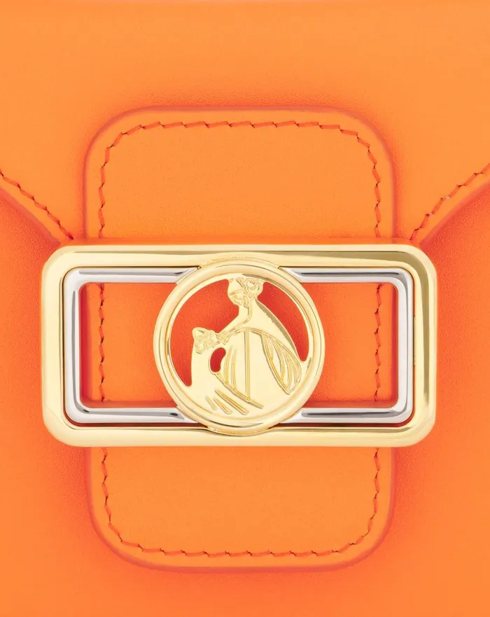 Nano Pencil Cat Leather And Rhinestone Bag Bright Orange Women Lanvin Crossbody Bags and Shoulder Bags