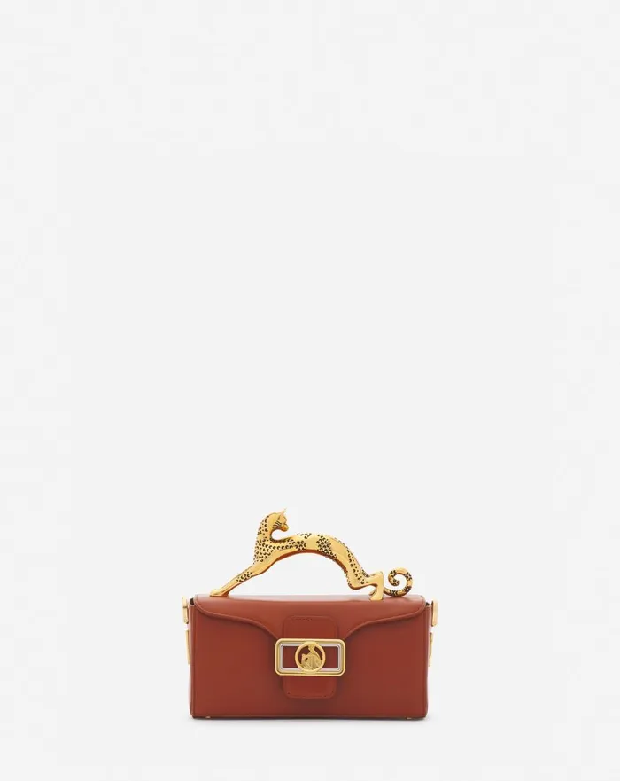Nano Pencil Cat Leather Bag Tan Women Lanvin Mini Bags and Clutches