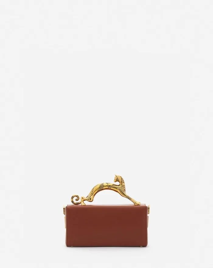 Nano Pencil Cat Leather Bag Tan Women Lanvin Mini Bags and Clutches
