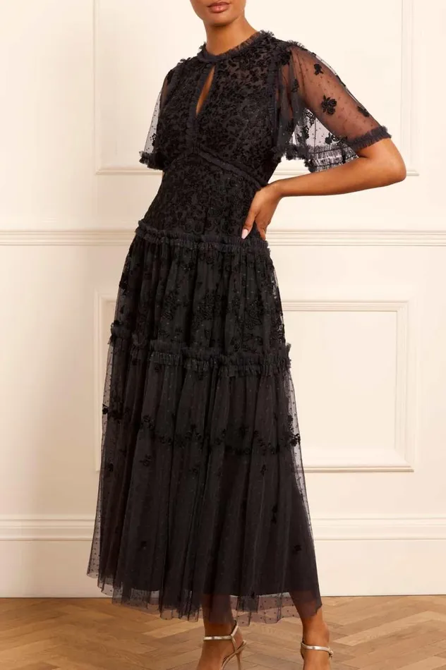 Needle and Thread Dresses Autumn Lace Ankle Gown Black 8211 Women