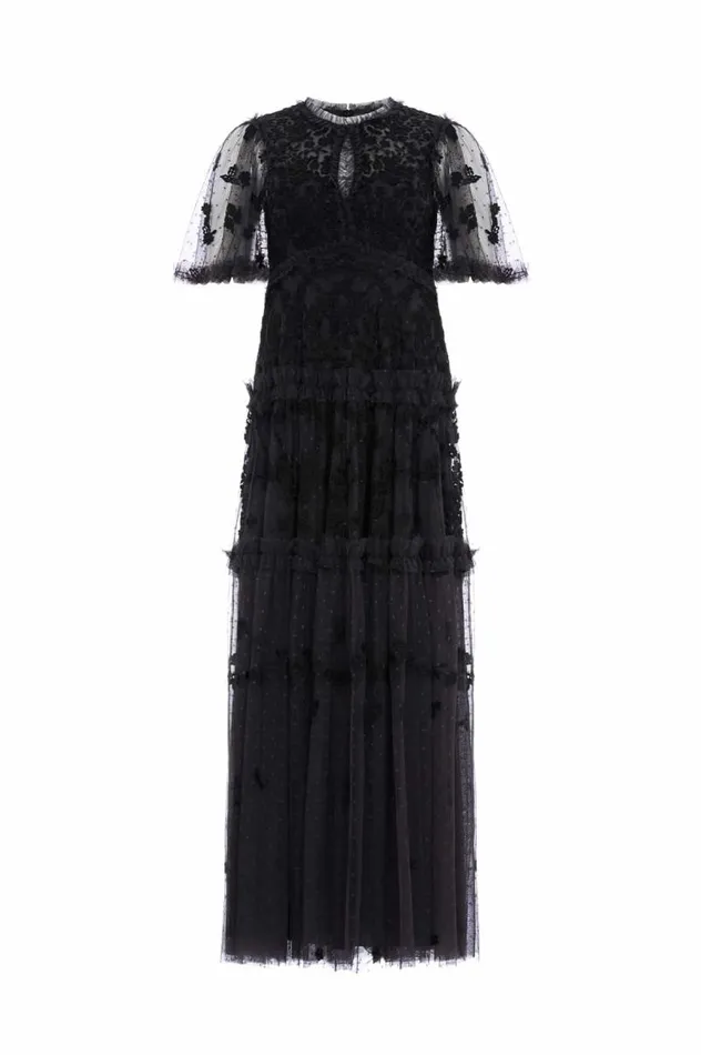 Needle and Thread Dresses Autumn Lace Ankle Gown Black 8211 Women