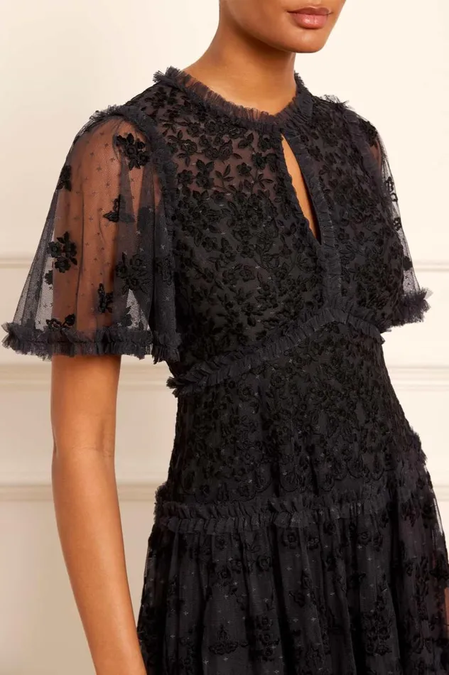 Needle and Thread Dresses Autumn Lace Ankle Gown Black 8211 Women