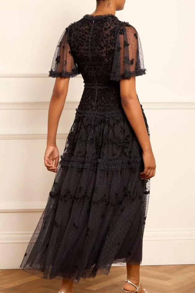 Needle and Thread Dresses Autumn Lace Ankle Gown Black 8211 Women