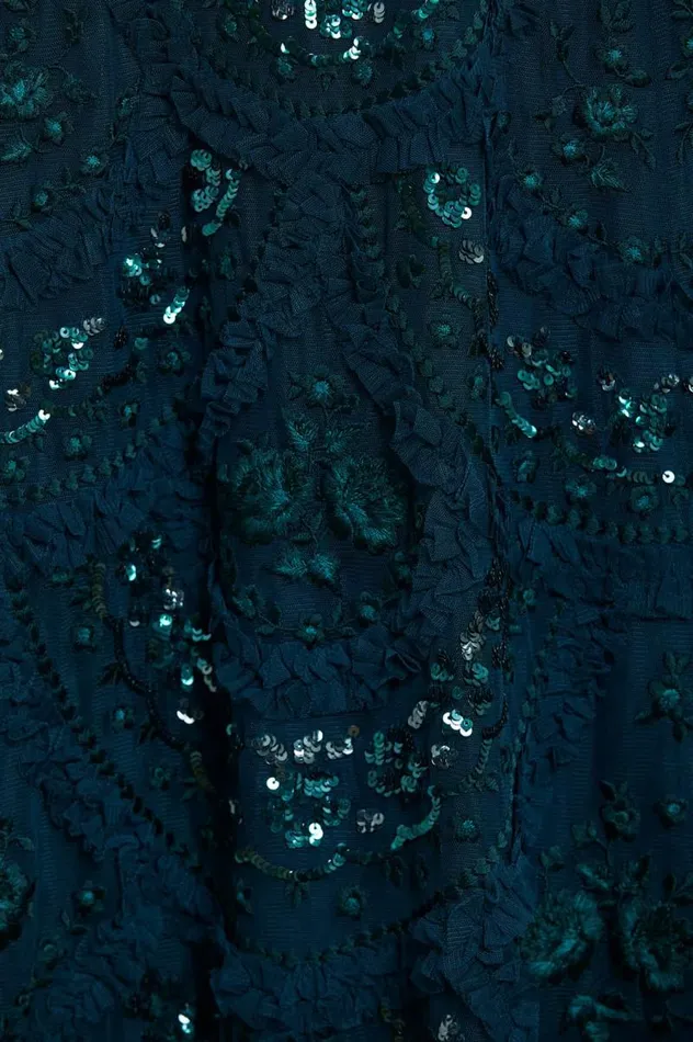Needle and Thread Dresses Carmen Ruffle Ankle Gown Green 8211 Women