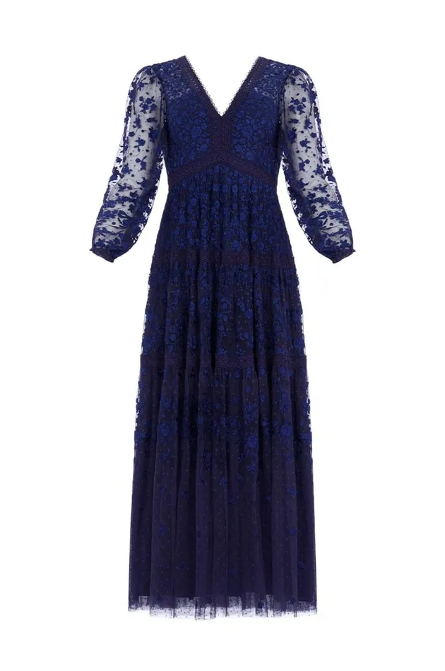 Needle and Thread Dresses Celestia Ribbon Ankle Gown Blue 8211 Women