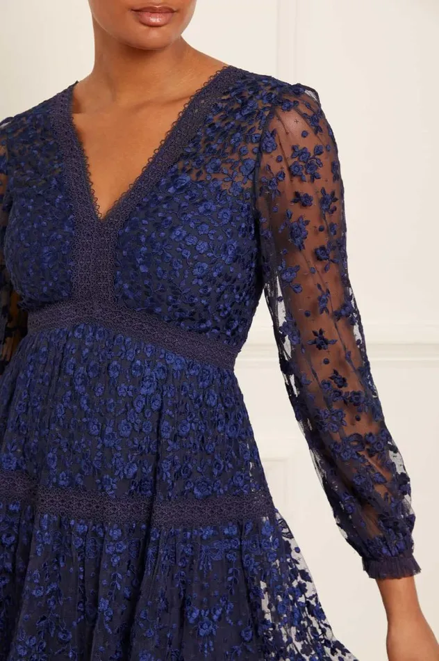 Needle and Thread Dresses Celestia Ribbon Ankle Gown Blue 8211 Women
