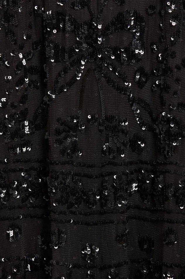 Needle and Thread Dresses Celia Long Sleeve Ankle Gown Black 8211 Women